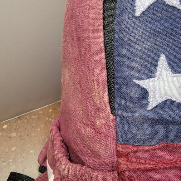 Patriotic, USA Flag Distressed/Vintage-Look Backpack - Picture 5 of 7